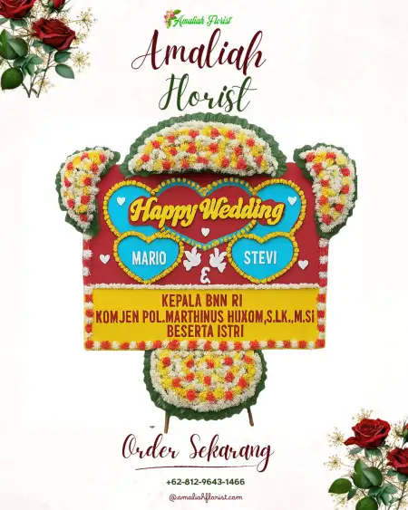 Papan Bunga Pernikahan Karang Harja